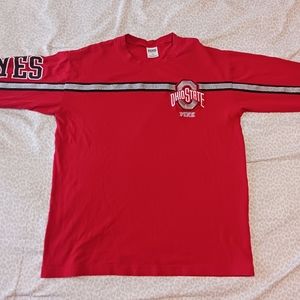 Victoria's Secret Pink Ohio State Buckeyes long sleeve varsity bling top